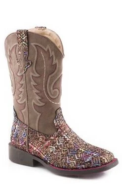 Children's Roper Glitter Aztec Western Boot #09-018-1225-2986