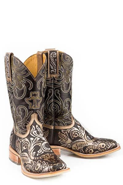 Women's Tin Haul Golden Horns Western Boot #14-021-0077-1413BR 3 Women's Tin Haul Golden Horns Western Boot #14-021-0077-1413BR