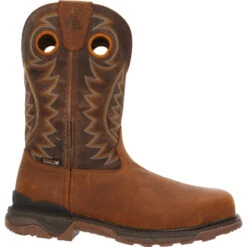 Men's Rocky 2-Tone Brown Carbon Toe Work Boot #RKW0350 -Durango Shop RKW0350 profile