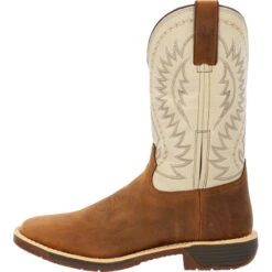Men's Rocky Brown Waterproof Western Boot #RKW0366 -Durango Shop RKW0366 instep 1