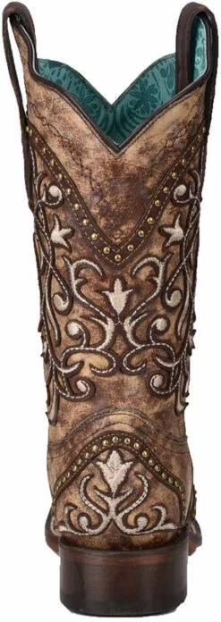 Women's Corral Brown Embroidered Boot #A4164-C -Durango Shop corral women s overlay square toe cowgirl boots 383x 79044