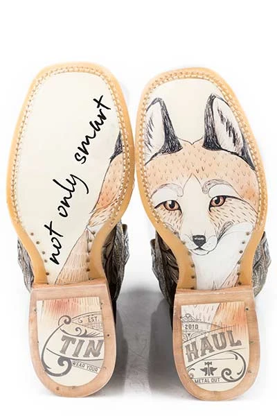 Women's Tin Haul Golden Horns Western Boot #14-021-0077-1413BR 4 Women's Tin Haul Golden Horns Western Boot #14-021-0077-1413BR - Image 2