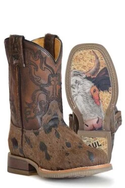 Youth's Tin Haul Shaggy Western Boot #14-119-0077-0876